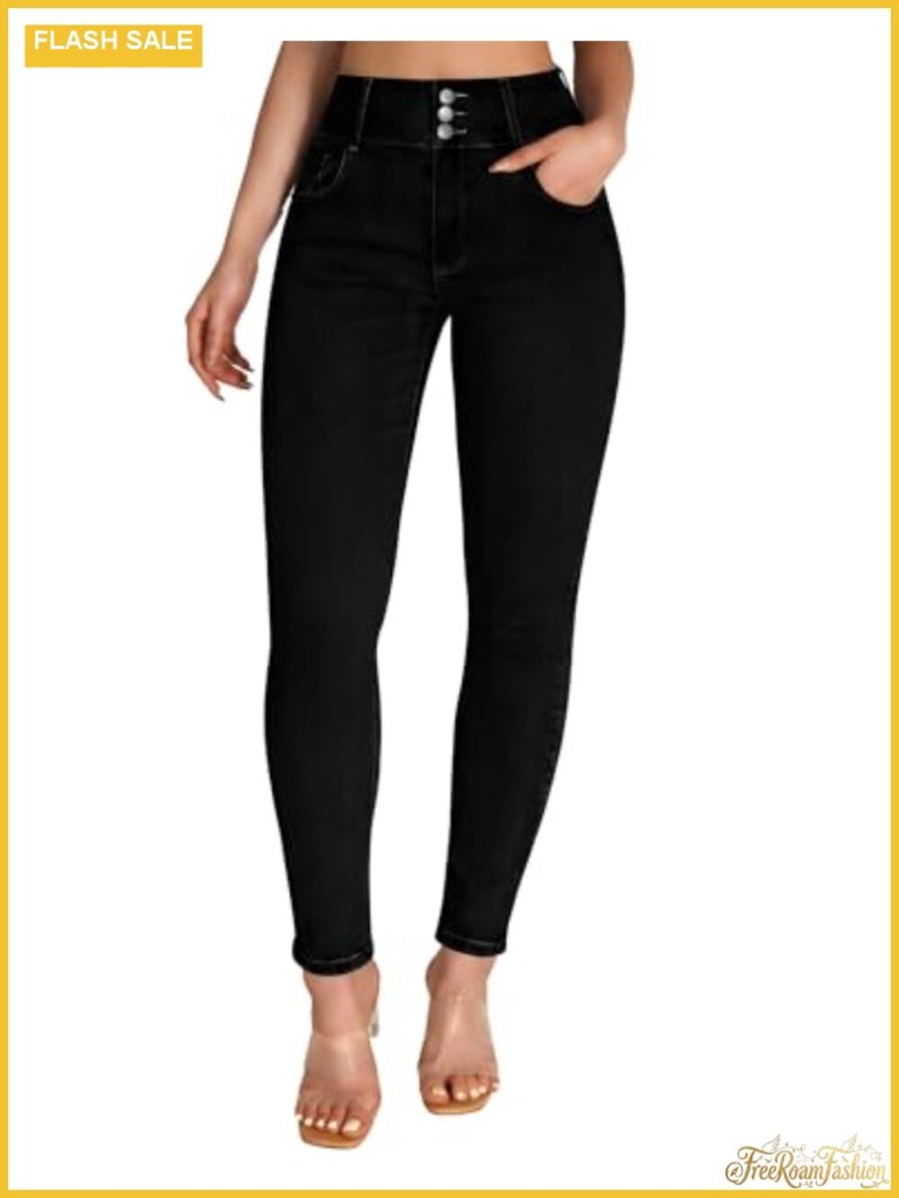 High Waisted Stretchy Skinny Curvy Jeans Tummy Control Jeggings